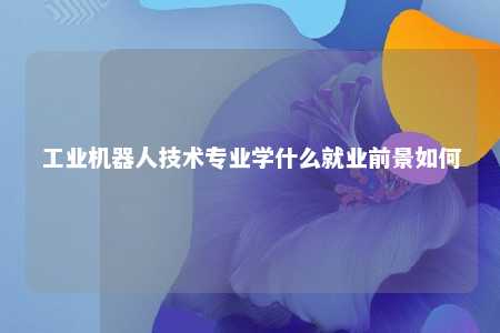 工业机器人技术专业学什么就业前景如何 